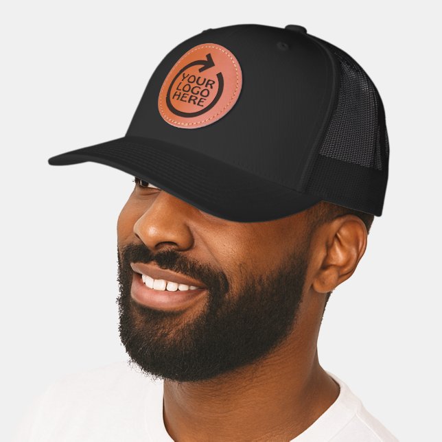 Personalized Business Logo Leather Patch Hat (Male)
