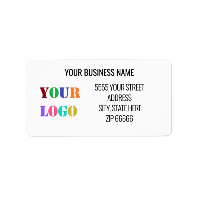 Personalized Business Logo Name Address Labels (Front)