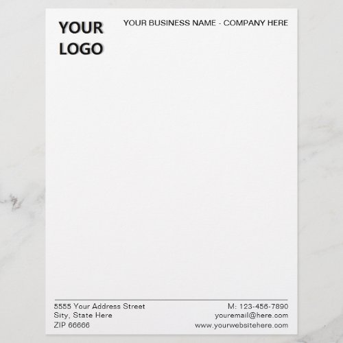 Personalized Business Logo Name Address Letterhead