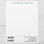 Personalized Business Logo Name Address Letterhead<br><div class="desc">Choose Colors - Simple Personalized Modern Design Your Business Office Letterhead with Logo - Add Your Logo - Image / Address and Contact Information / Name - Company or Slogan - Tagline / more - Resize and move or remove and add elements - image / text with customization tool. Choose...</div>