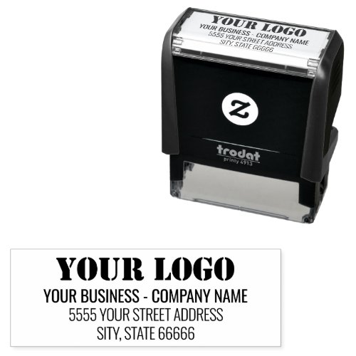 Personalized Business Logo Name Address Stamp