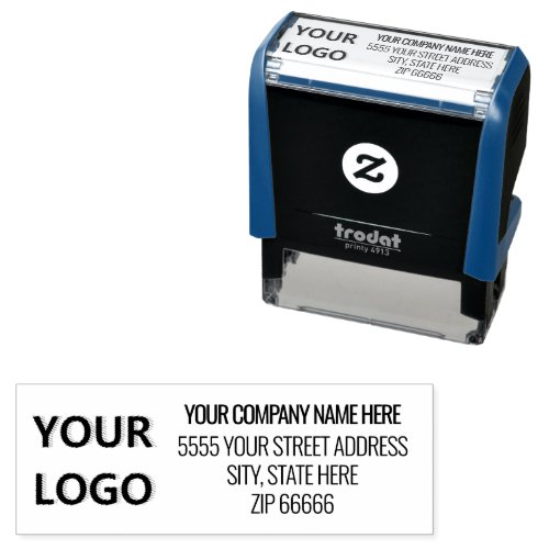 Personalized Business Logo Name Address Stamp