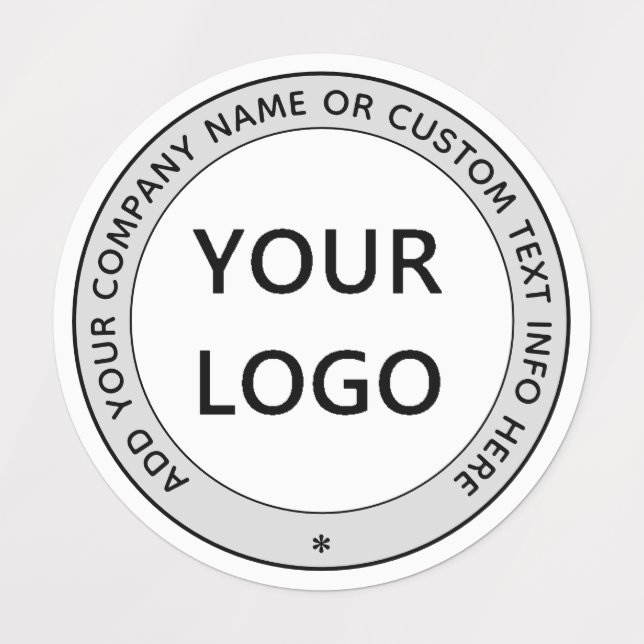 Personalized Business Logo Name Custom Text Labels (Design 1)