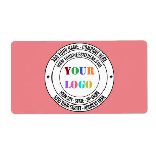 Personalized Business Logo Name Info Address Label