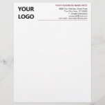 Personalized Business Logo Name Info Letterhead<br><div class="desc">Custom Colors and Font - Your Business Letterhead with Logo - Add Your Logo - Image or QR Code / Name - Company / Address / Contact Information / more - Choose / add your favorite colors / font / size ! Resize and move or remove and add elements -...</div>