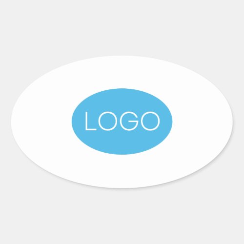 Personalized Business Logo Oval Sticker