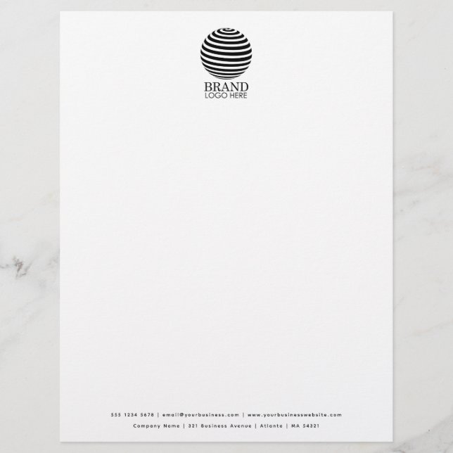 Personalized Business Logo Professional Letterhead (Front)