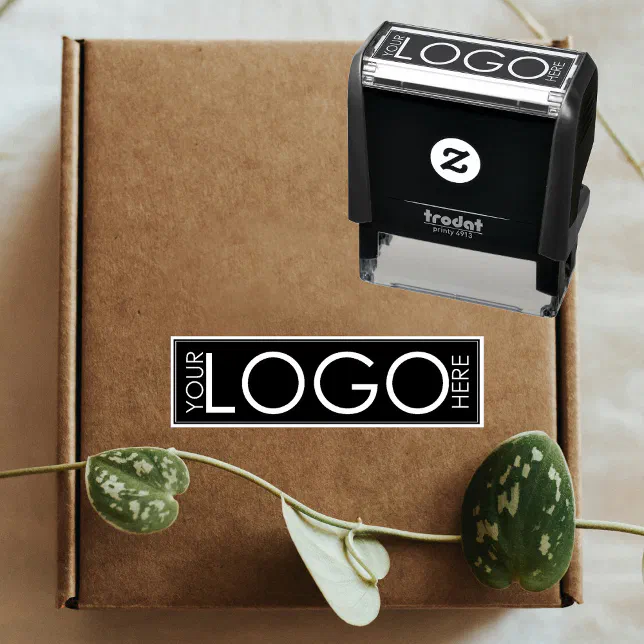 Personalized Business Logo Promotional Packaging Self-inking Stamp | Zazzle
