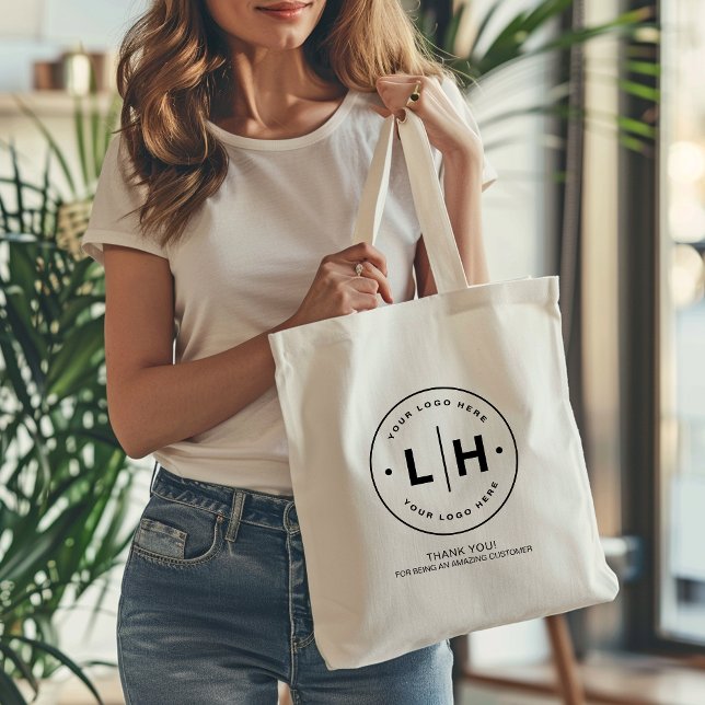 Personalized Business Logo Promotional Tote Bag (Custom Logo Business Tote Bag by MINTIC DESIGN STUDIO)