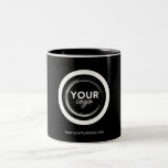 Personalized Business Logo Promotional Two-Tone Coffee Mug<br><div class="desc">Personalized business logo and website promotional Coffee Mug - Black.</div>