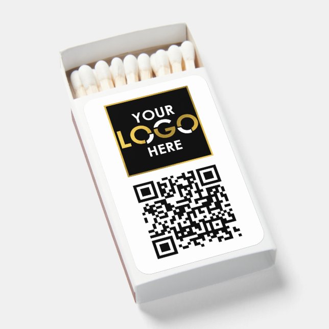 Personalized Business Logo QR Code Promotional Matchboxes (Front Open)