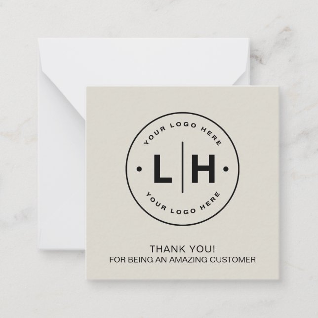Personalized Business Logo QR Thank You Card (Front)