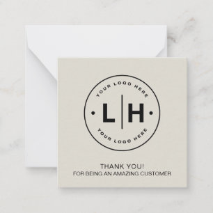 Personalized Business Logo QR Thank You Card