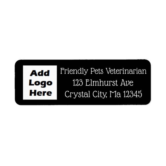 Personalized Business Logo Return Mailing Label (Front)
