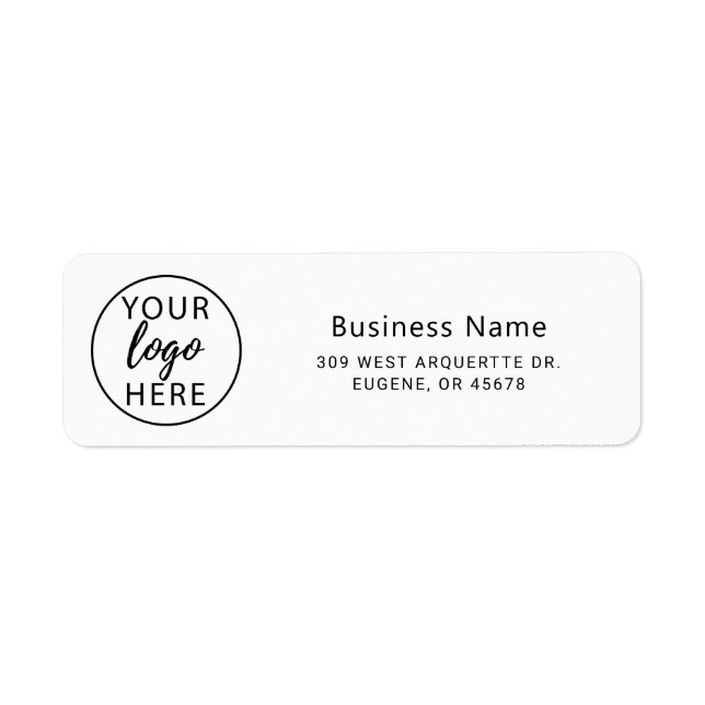 Personalized Business Logo Returns Address Label (Front)