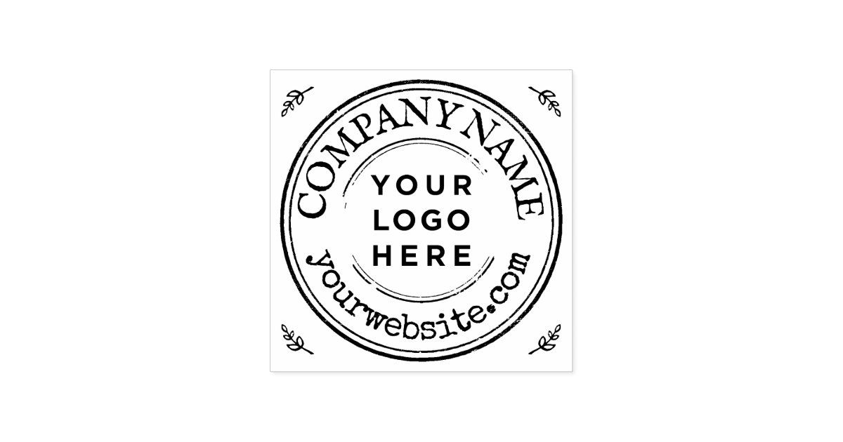 Custom Logo Round Stamp Self ink Rubber Personalized Stamps for