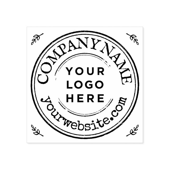 Personalized Business Logo Round Rubber Stamp (Imprint)
