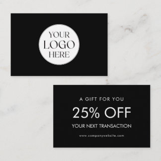 Personalized Business Logo Simple Discount Card