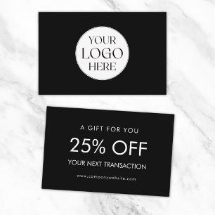 Personalized Business Logo Simple Discount Card