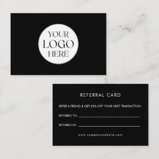 Personalized Business Logo Simple Referral Card
