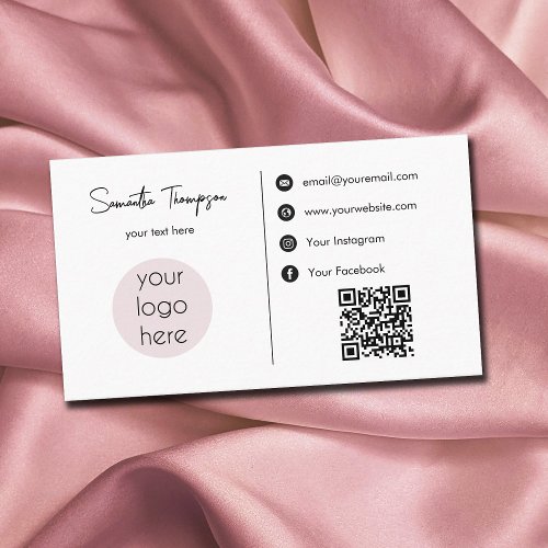 Personalized Business Logo Social Media QR Code Business Card