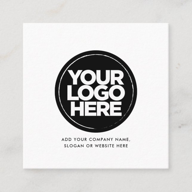 Personalized Business Logo Square Business Card (Front)