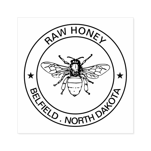 Personalized Business Logo Stamp- Bees Stamper  Rubber Stamp (Imprint)