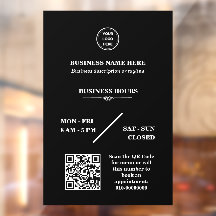 Personalized Business Logo Store Open Hours Door