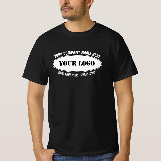 Personalized Business Logo Text Company T-Shirt (Front)