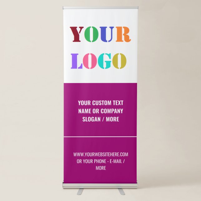 Personalized Business Logo Text Retractable Banner (Front)