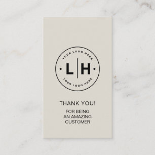 Personalized Business Logo Thank You Card