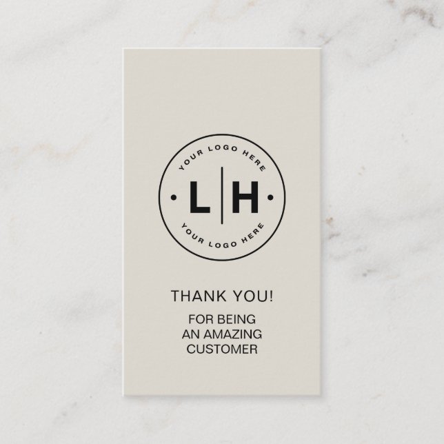 Personalized Business Logo Thank You Card (Front)