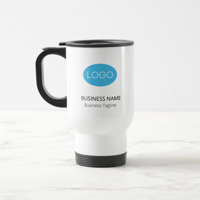 Personalized Business Logo Travel Mug (Left)