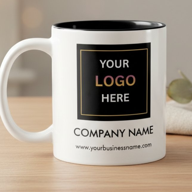 Personalized Business Logo Two-Tone Coffee Mug (Personalized Business Logo Two-Tone Coffee Mug | Custom Corporate Promotional Gift)