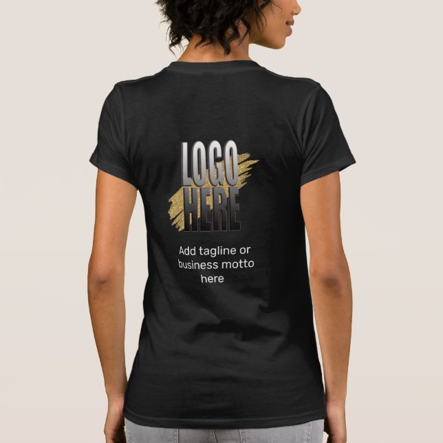 Personalized Business Logo with Text Employee T-Shirt (Back)