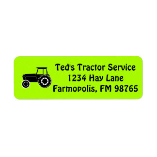 Personalized Business Mail Country Farm Tractor Label