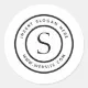 Personalized Business Monogram Classic Round Sticker | Zazzle