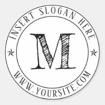 Personalized Business Monogram Round