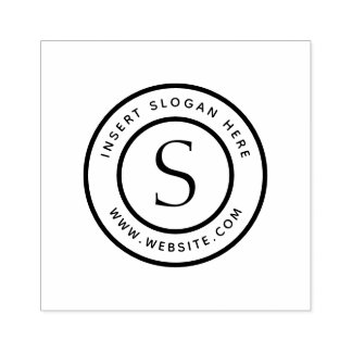 Personalized Business Monogram Rubber Stamp