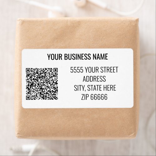 Personalized Business Name Address QR Code Labels
