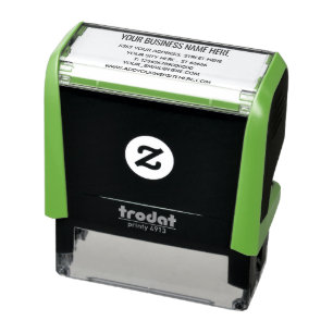 Personalized Business Name and Contact Information Self-inking Stamp