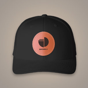 Personalized Business Name Brand Leather Patch Hat