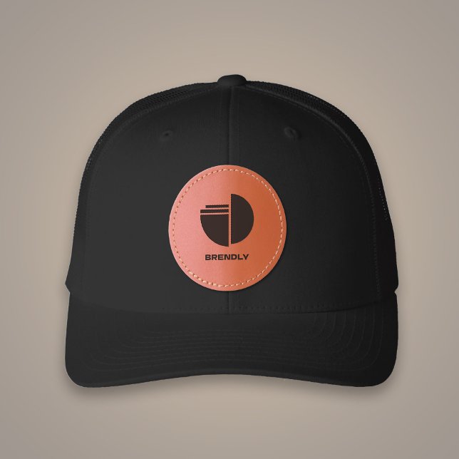 Personalized Business Name Brand Leather Patch Hat (Stylishly Personalize with Your Custom Logo & Name.)