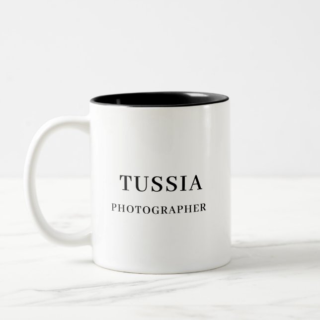 Personalized Business Name Two Tone Mug (Left)