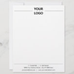 Personalized Business Office Letterhead with Logo<br><div class="desc">Custom Colors and Font - Personalized Your Business Letterhead with Logo Address and Contact Information - Add Your Logo - Image or QR Code / Address and Contact info - with Customization Tool ! Choose colors / font / size ! Good Luck - Be Happy :)</div>