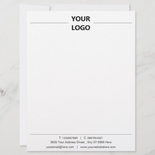 Personalized Business Office Letterhead with Logo