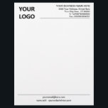 Personalized Business Office Letterhead with Logo<br><div class="desc">Simple Personalized Modern Design Your Business Office Letterhead with Logo - Add Your Logo - Image / Name - Company / Address - Contact Information - Resize and move or remove and add elements / image with customization tool. Choose your text colors / font / size ! Good Luck -...</div>