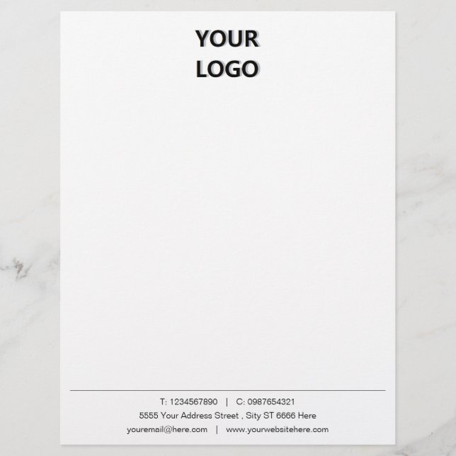 Personalized Business Office Letterhead with Logo (Front)