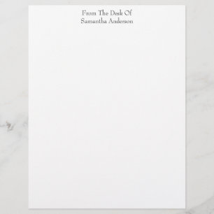 Personalized Business Personal White Letterhead