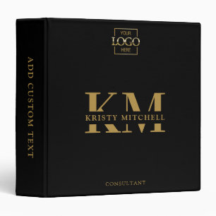 Personalized Business Professional Monogrammed 3 Ring Binder